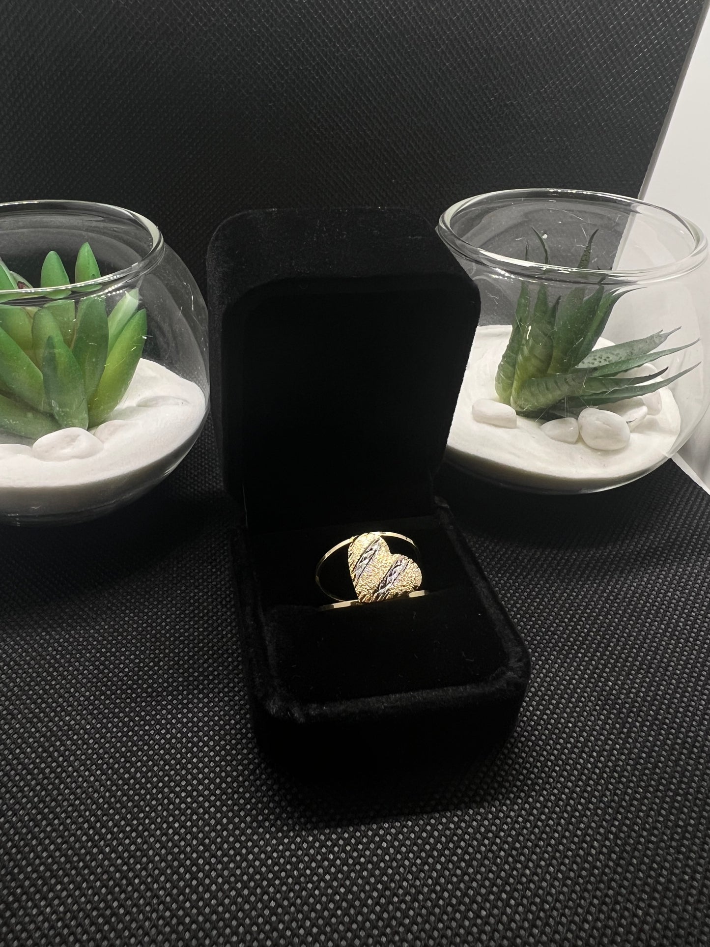 18K Gold Heart Large Ring