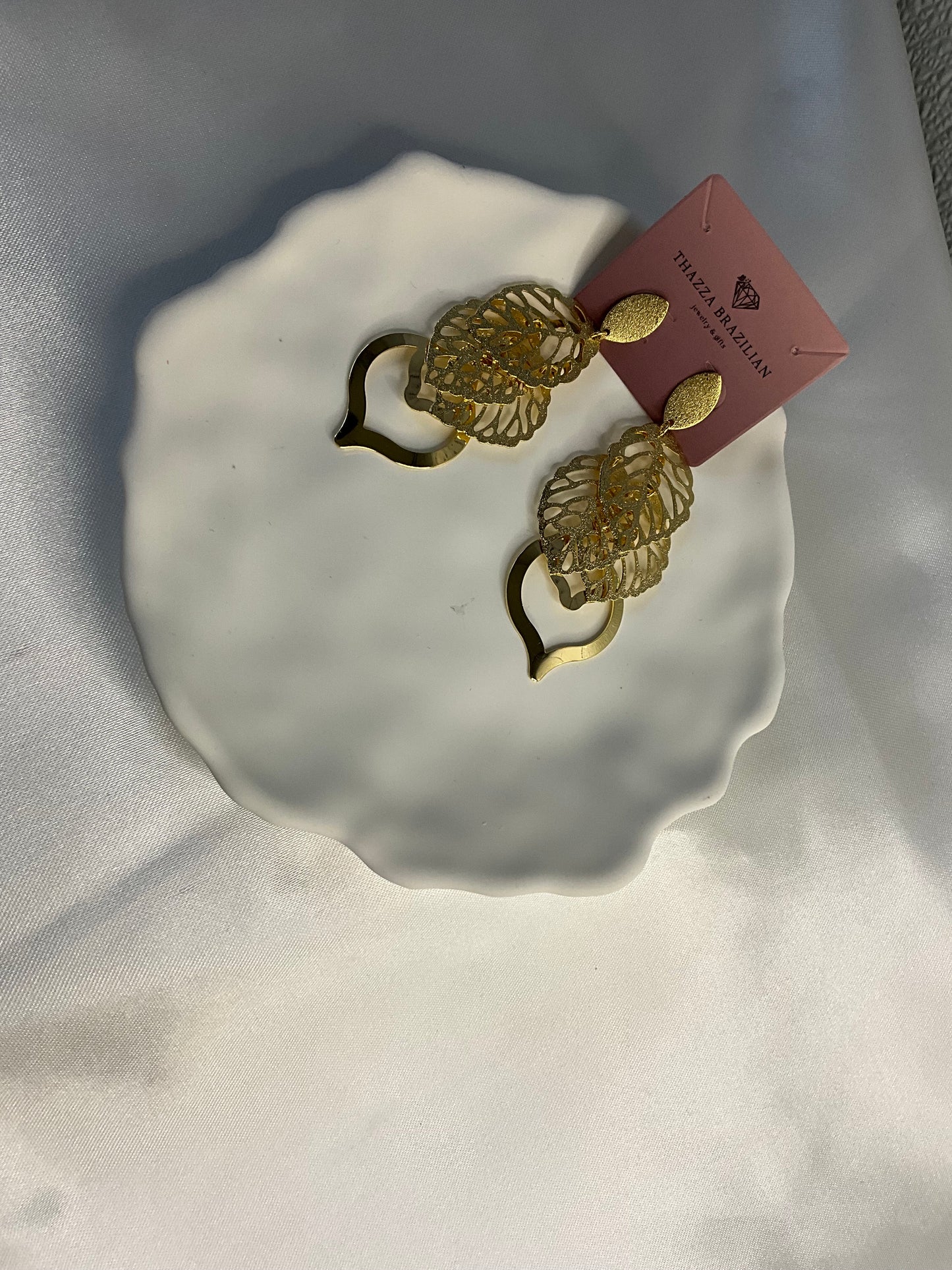 18K gold leaves earrings