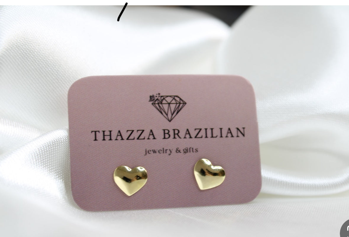 18K Gold Plated heart Earrings