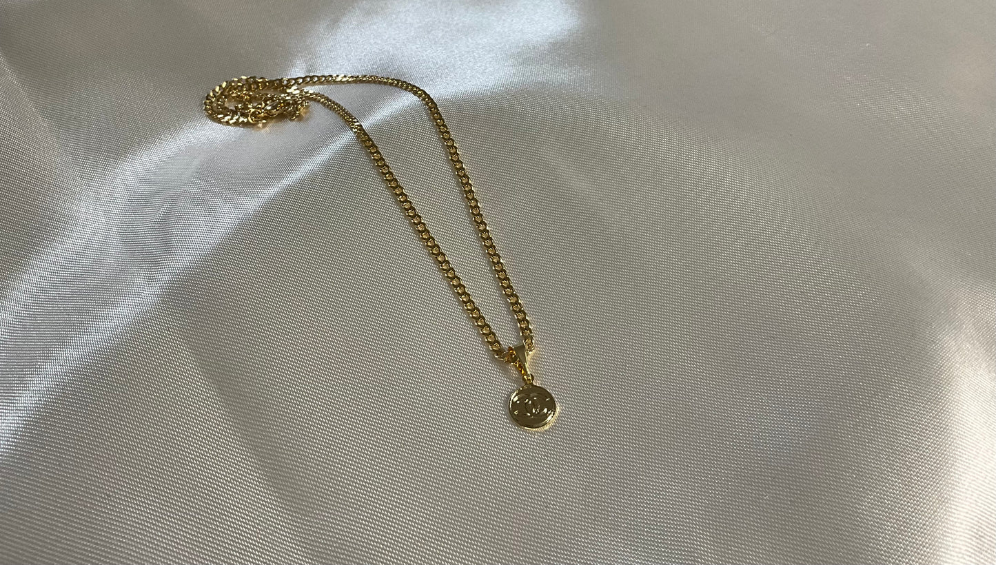 18K Gold Plated chanel pendant Necklace