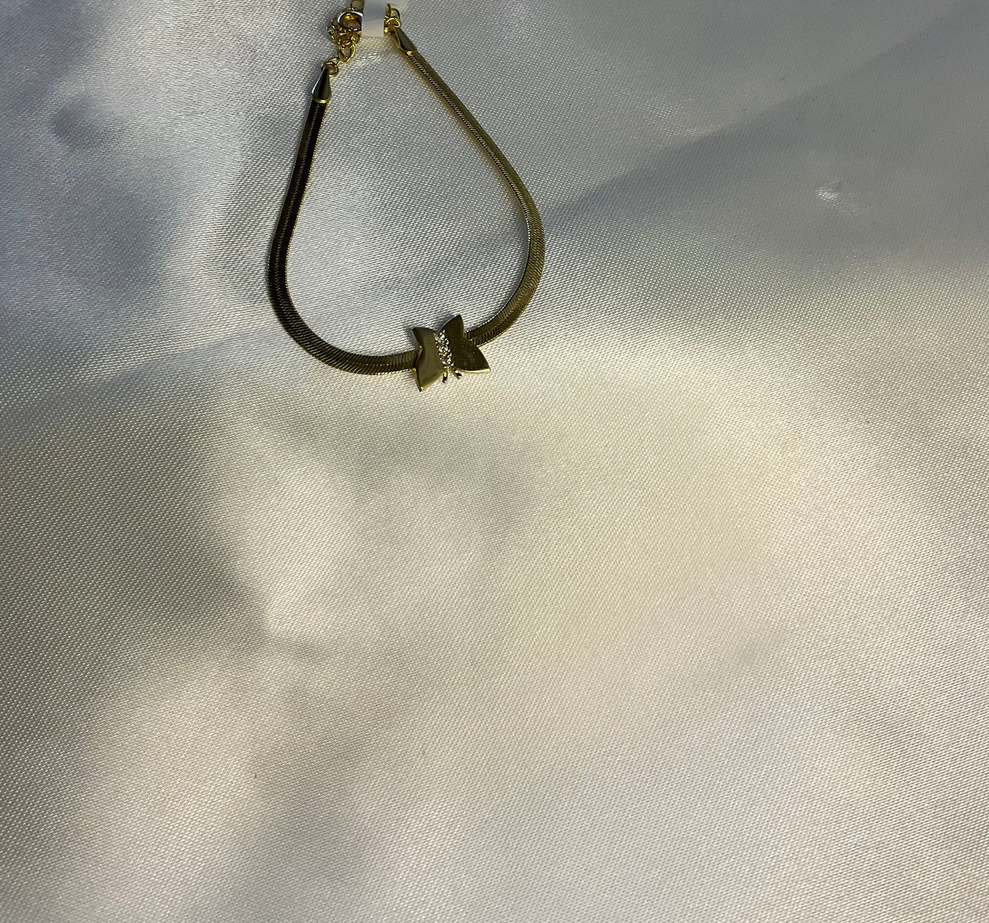 18 k gold plated butterfly Bracelet with zircons.